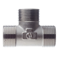 Тройник Stout (SFT-0018-343434) 3/4 НР(ш) х 3/4 НР(ш) х 3/4 НР(ш) латунный