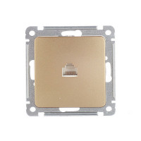 Розетка компьютерная HEGEL Master РСК-400-07 скрытая установка золото один модуль RJ45