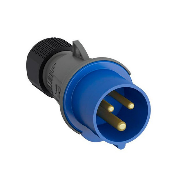 Вилка кабельная ABB Easy&Safe прямая переносная с заземлением 2Р+Е 1 фаза 32 А 230 В IP44