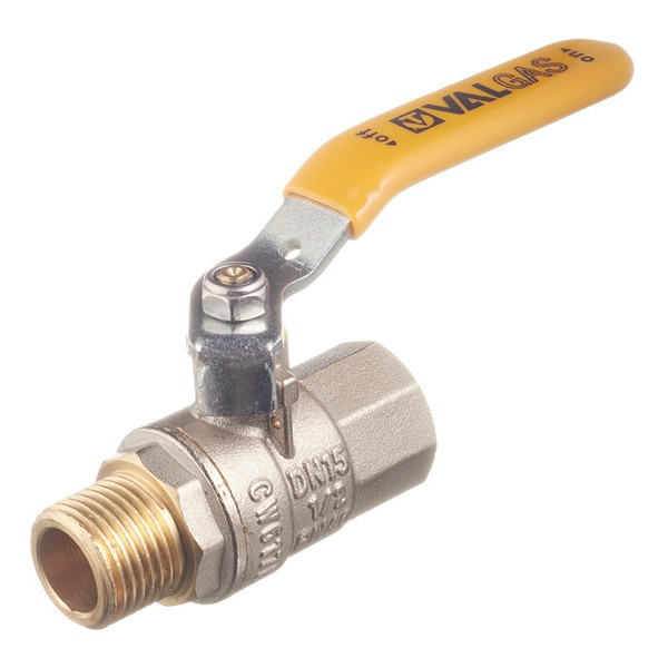 Кран шаровой газовый VALTEC (VT.272.N.04) 1/2 ВР(г) х 1/2 НР(ш) ручка