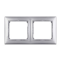 Рамка Legrand Valena 694331 двухместная горизонтальная алюминий