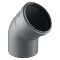 Отвод Pro Aqua Comfort d110 мм 45° пластиковый для внутренней канализации