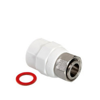 Муфта полипропиленовая VALTEC (VTp.708.0.02004) с накидной гайкой 20 мм х 1/2 ВР(г)