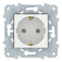 Розетка Schneider Electric Unica NEW NU503618 скрытая установка белая с заземлением винтовой зажим