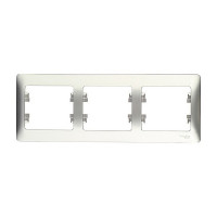 Рамка Schneider Electric Glossa GSL000303 трехместная горизонтальная алюминий