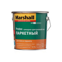 Лак алкидно-уретановый паркетный Marshall Protex бесцветный 2,5 л матовый