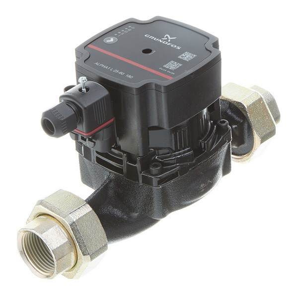 Циркуляционный насос для систем отопления Grundfos Alpha1 L 25-60 180 (99199612) DN25 подъем 6 м 180 мм с гайками