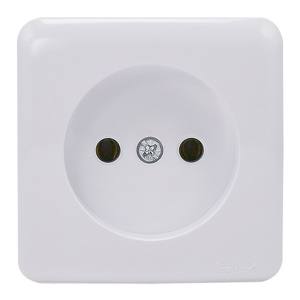 Розетка Lezard VIOLA 751-0200-121 открытая установка белый без заземления