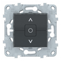 Кнопка управления жалюзи двухклавишная Schneider Electric Unica NEW NU520854 скрытая установка антрацит