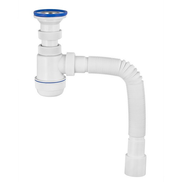 Сифон для раковины VIRPLAST by WIRQUIN 30986780 1 1/2"х40 с чашкой D63 и соединением 40/50 мм