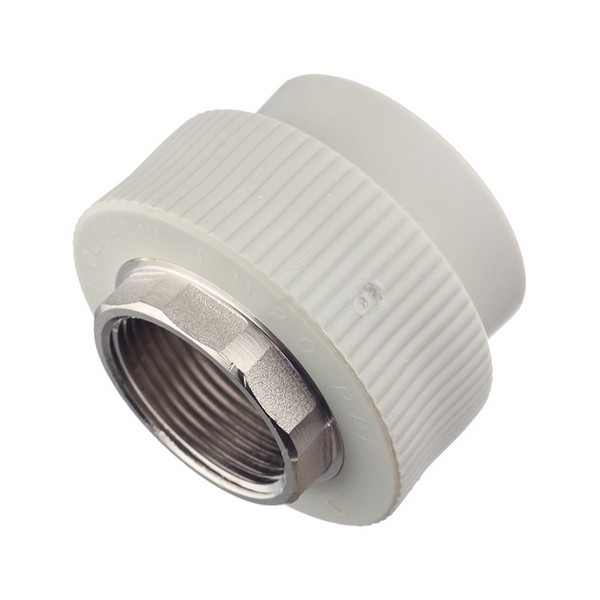 Муфта полипропиленовая FV-PLAST (217040) 40 х 1 1/4 ВР(г) серая