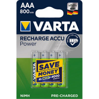 Аккумулятор VARTA AAA мизинчиковый LR03 1,2 В 800 мАч (4 шт.)