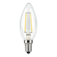 Лампа светодиодная Gauss Filament 7 Вт E14 филаментная свеча 4100К естественный белый свет 150-265 В прозрачная (10 шт.)