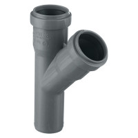 Тройник Pro Aqua Comfort d32 мм 45° пластиковый для внутренней канализации