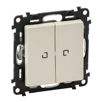 Выключатель Legrand Valena LIFE 752528 двухклавишный скрытая установка слоновая кость с подсветкой
