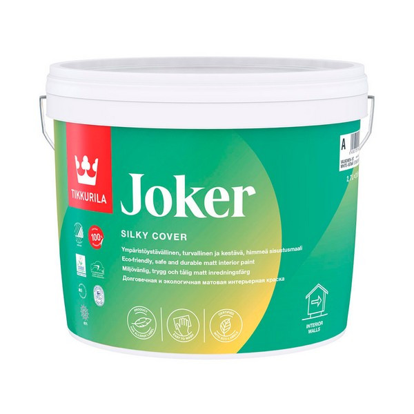 Краска водно-дисперсионная Tikkurila Joker моющаяся основа C 2,7 л