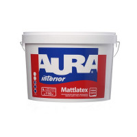 Краска водно-дисперсионная Aura Interior Mattlatex моющаяся белая основа А 9 л