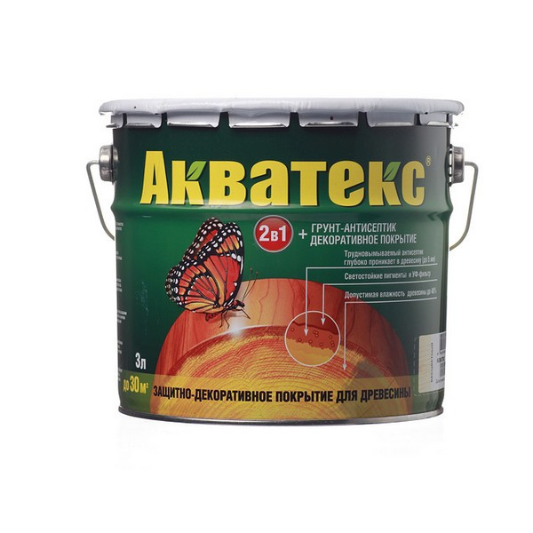 Антисептик Акватекс декоративный для дерева бесцветный 3 л