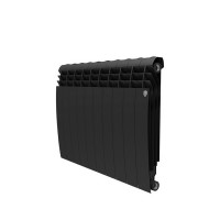 Радиатор биметаллический Royal Thermo BiLiner Noir Sable 500 мм 10 секций 1" боковое подключение черный