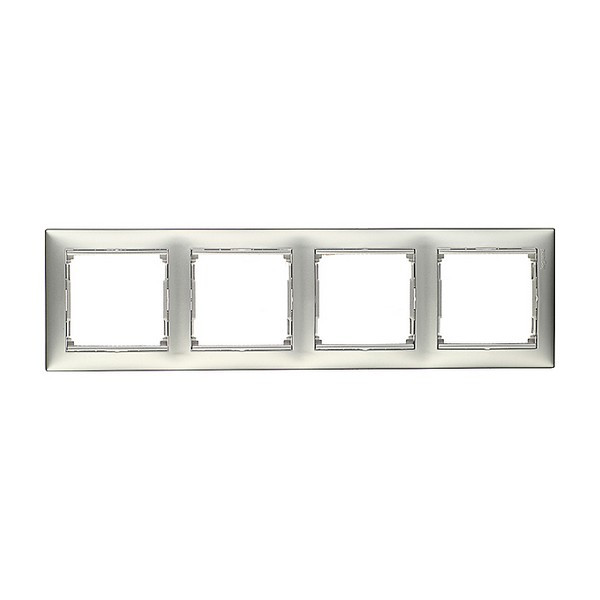 Рамка Legrand Valena 694333 четырехместная горизонтальная алюминий