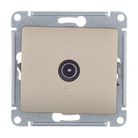 Розетка телевизионная Schneider Electric Glossa GSL000491 оконечная скрытая установка титан