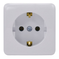 Розетка Lezard VIOLA 751-0200-122 открытая установка белый с заземлением