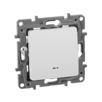 Выключатель Legrand Etika 672203 одноклавишный скрытая установка белый с подсветкой