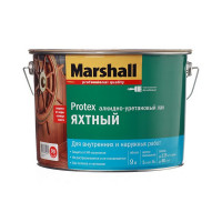 Лак алкидно-уретановый яхтный Marshall Protex бесцветный 9 л глянцевый