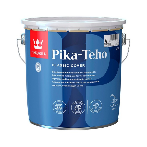 Краска водно-дисперсионная для деревянных фасадов Tikkurila Pika-Teho основа С 2,7 л