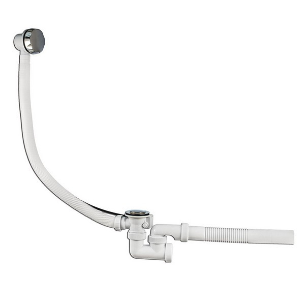 Сифон для ванны VIRPLAST by WIRQUIN 30982476 п/автомат 1 1/2"х40 регулируемый c выпуском D 50 мм соединением 40 мм
