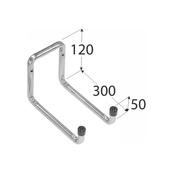Крюк двойной DMX тип U 120х300х50 мм оцинкованный