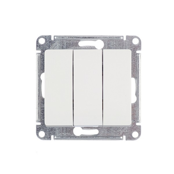 Выключатель Schneider Electric Glossa GSL000131 трехклавишный скрытая установка белый