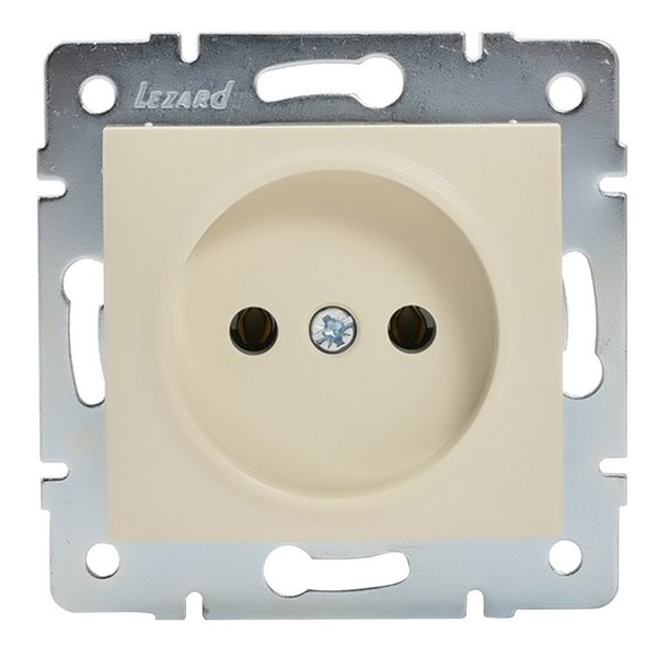 Розетка Lezard KARINA 707-0388-121B скрытая установка крем