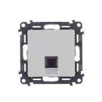 Розетка телефонная Legrand Valena LIFE 753638 скрытая установка алюминий один модуль RJ11