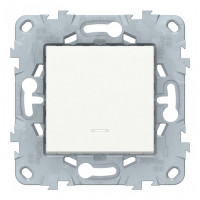 Переключатель Schneider Electric Unica NEW NU520318N одноклавишный на 2 направления скрытая установка белый с подсветкой