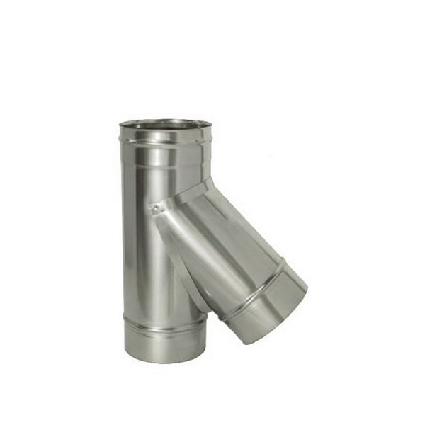Тройник Дымок 45° х d115 мм без изоляции AISI 439
