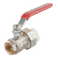 Кран шаровой латунный VALTEC (VTp.742.0.02004) 20 мм х 1/2 ВР(г) для полипропиленовых труб с полусгоном