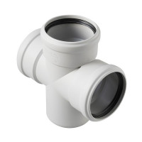 Крестовина Pro Aqua Stilte Plus d110х110х110 мм 87,5° пластиковая шумопоглощающая одноплоскостная для внутренней канализации