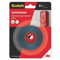 Лента клейкая монтажная для наружных работ Scotch двусторонняя 19 мм 5 м