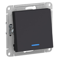 Переключатель Schneider Electric Atlas Design ATN001063 одноклавишный на 2 направления скрытая установка карбон с подсветкой
