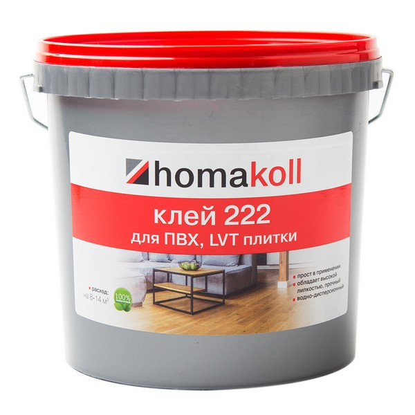 Клей для ПВХ, LVL плитки Homa Homakoll 222 6 кг