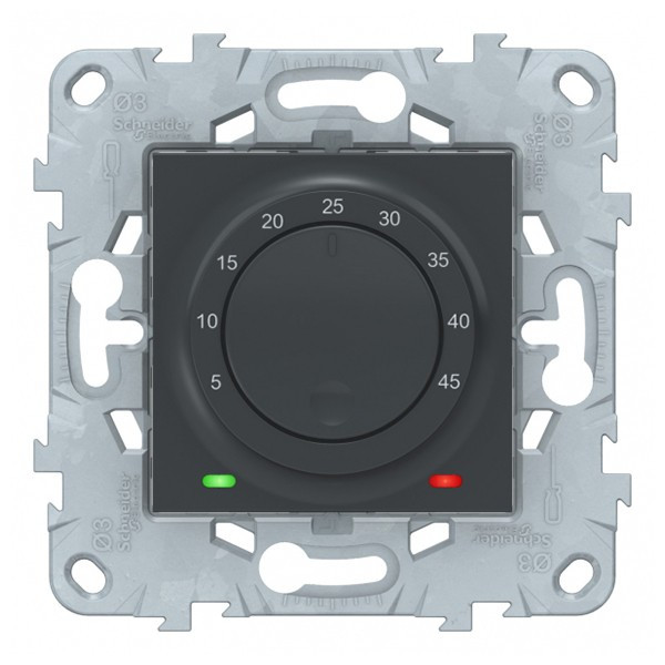 Термостат для теплого пола Schneider Electric Unica NEW NU550354 скрытая установка антрацит