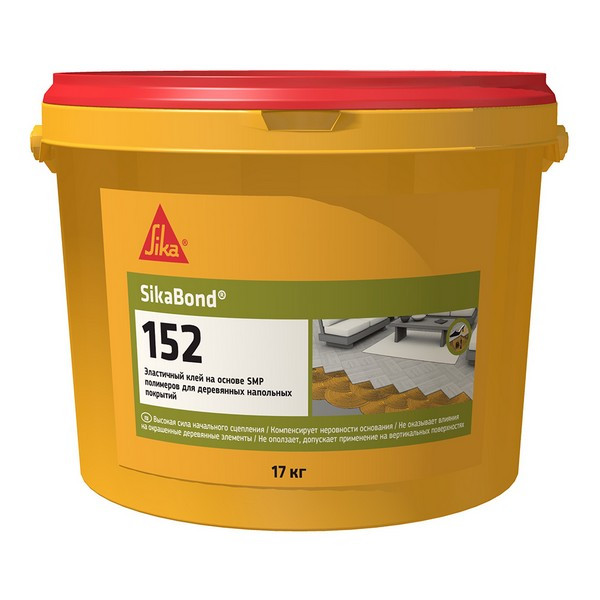 Клей для паркета на основе SMP Sika Bond-152 коричневый 17 кг