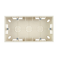 Коробка монтажная Simon 15 1590752-031 двухместная открытая установка слоновая кость