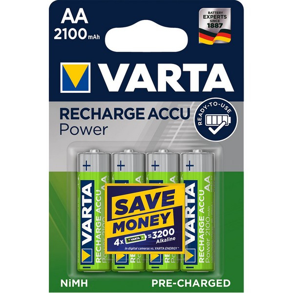 Аккумулятор VARTA АА пальчиковый LR6 1,2 В 2100 мАч (4 шт.)