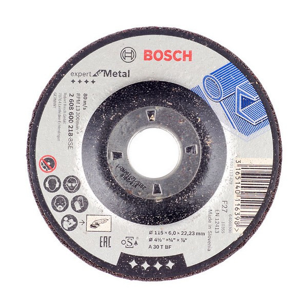 Круг зачистной по металлу Bosch (2608600218) 115х22х6 мм вогнутый