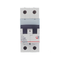 Автоматический выключатель Legrand TX3 (404046) 2P 40А тип C 6 кА 230-400 В на DIN-рейку