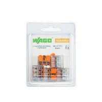 Клемма на 3 провода Wago 221-413 0,2-4 кв. мм без пасты (6 шт.)