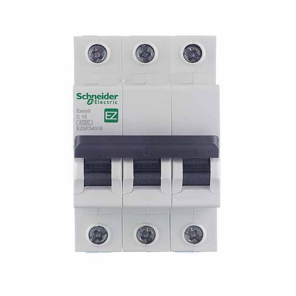 Автоматический выключатель Schneider Electric Easy9 (EZ9F34316) 3P 16А тип C 4,5 кА 400 В на DIN-рейку