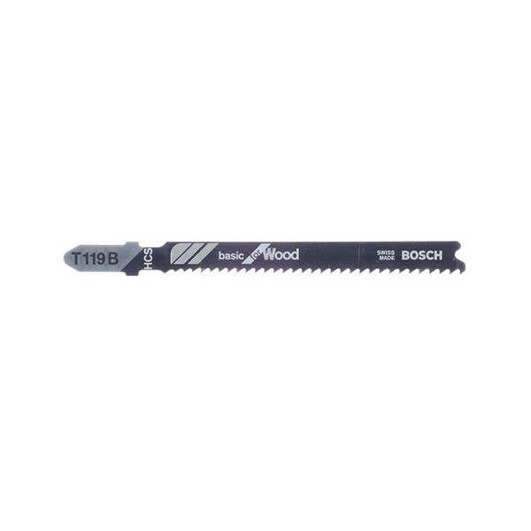 Пилки для лобзика Bosch T119B (2608630037) по дереву L67 мм прямой рез (5 шт.)